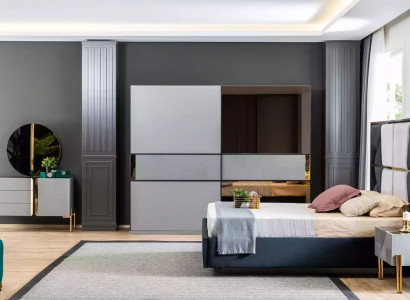 Elegante Schlafzimmermöbel Moderne Designs in warmen Dunkeltönen